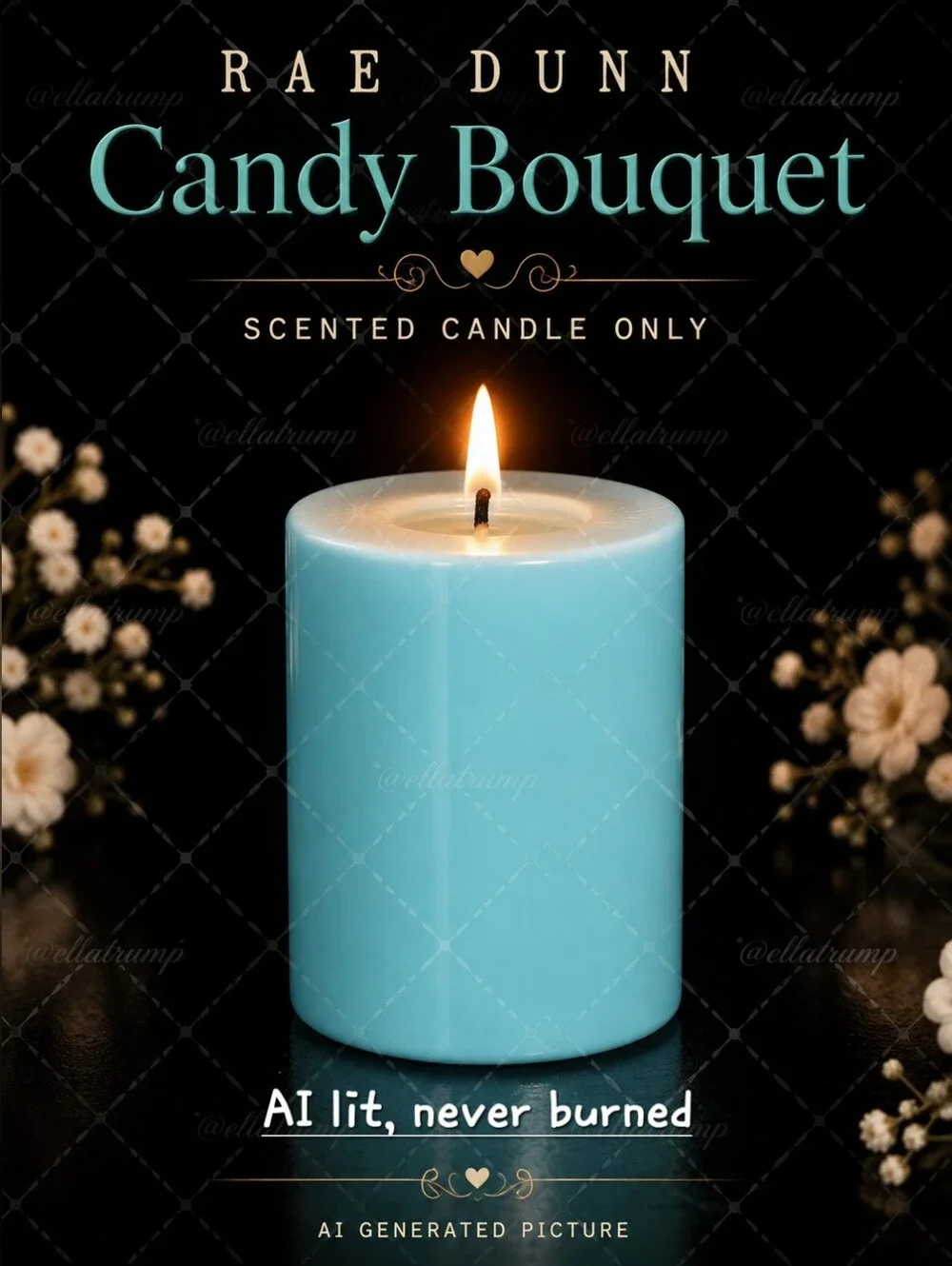 Rae Dunn Candy Bouquet Scented Candle ONLY see Details Below